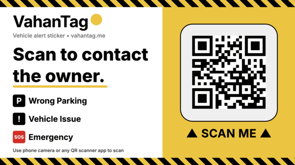 VahanTag sticker
